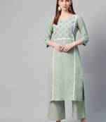 Grey printed cotton cotton-kurtis