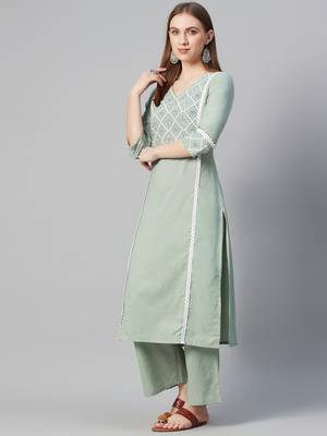 Grey printed cotton cotton-kurtis 2