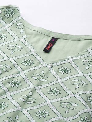 Grey printed cotton cotton-kurtis 4