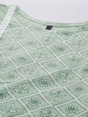 Grey printed cotton cotton-kurtis 4