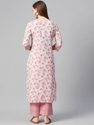 White printed cotton cotton-kurtis 3