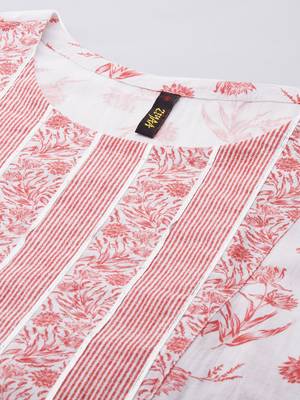 White printed cotton cotton-kurtis 4
