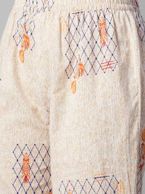Cream printed cotton cotton-kurtis 5