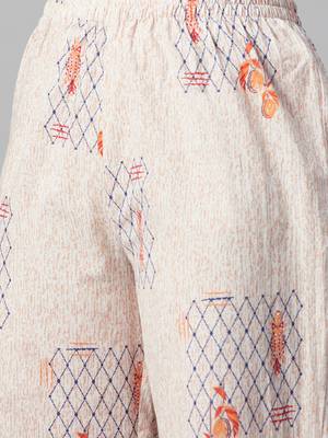 Cream printed cotton cotton-kurtis 5