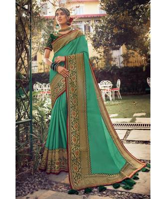 green pure_shimmerbridal sarees 1
