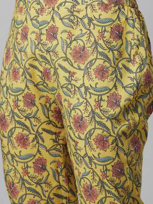 Mustard printed cotton cotton-kurtis 5