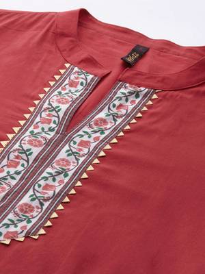 Red printed cotton cotton-kurtis 4