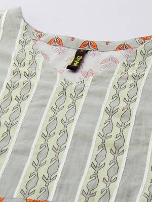 Grey printed cotton cotton-kurtis 4