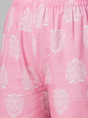 Pink printed cotton cotton-kurtis 5