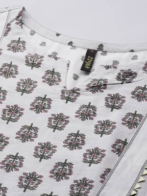 Grey printed cotton cotton-kurtis 4