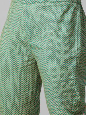 Yellow printed cotton cotton-kurtis 5