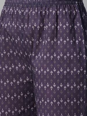 Brown printed cotton cotton-kurtis 5