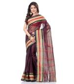 Black Woven Cotton Saree Without Blouse