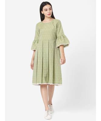 Shaily Retails Green Colour Gathers Kurta 1