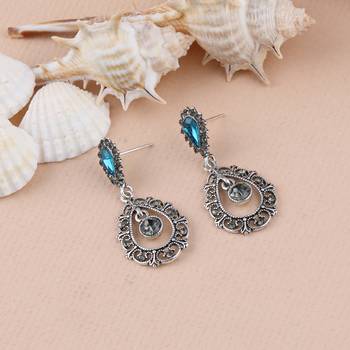 SILVER SHINE Oxidised silver Party Wear Dangle Earring For Women Girl 1