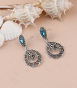 SILVER SHINE Oxidised silver Party Wear Dangle Earring For Women Girl