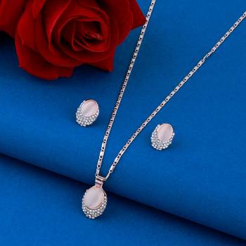 SILVER SHINE Exclusive Delicate Pendant Set For Women Girl 1