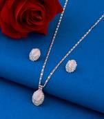 SILVER SHINE Exclusive Delicate Pendant Set For Women Girl
