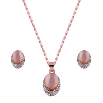 SILVER SHINE Exclusive Delicate Pendant Set For Women Girl 3