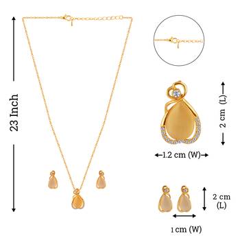 SILVER SHINE Delicate Fancy look   Pendant Set For Women Girl 4