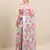 Multicolor printed linen saree with blouse