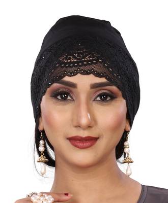 Black embroidered jersey islamic-accessories 1