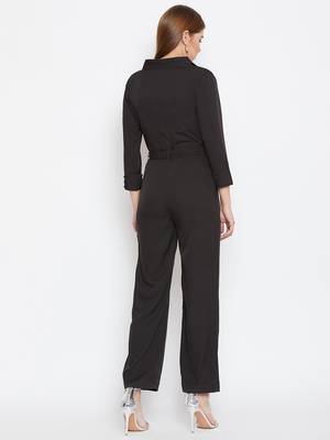 Black plain crepe dresses 2