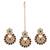 Multicolour Stone Studded Maang Tikka with Earring Set