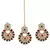 Multicolour Stone Studded Maang Tikka with Earring Set