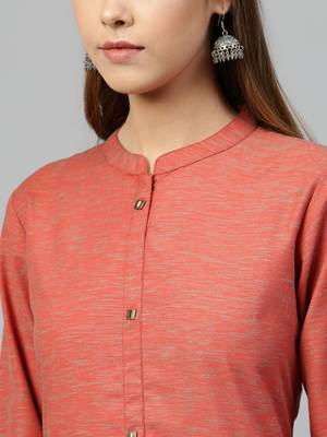 Red printed rayon long-kurtis 2