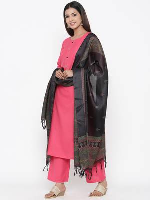 Pink printed cotton kurta-sets 4