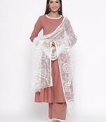 Brown printed cotton palazzo-kurta