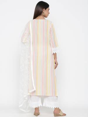 Multicolor printed cotton kurta-sets 5