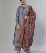 grey embroidered muslin zari_work long-kurtis