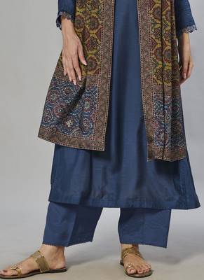 blue embroidered muslin zari_work long-kurtis 3