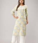 Green Colored Gota Work Rayon Kurta