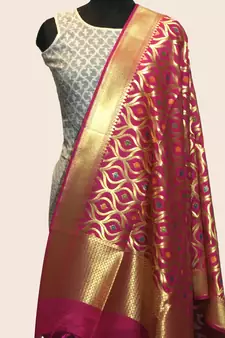 Banarasi kataan Silk Meena Dupatta