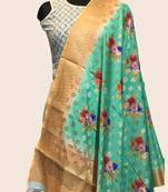 Banarasi kataan silk digital print dupatta