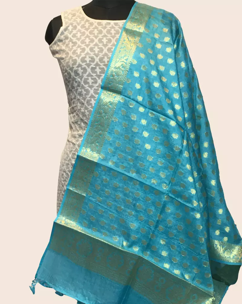banarasi pure tusser silk dupatta