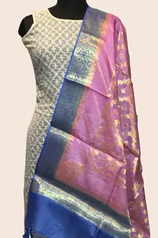 banarasi pure tusser silk dupatta