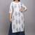 Jaipur Fashion Mode Womens Rayon Printed Straight Kurta Palazzo Set (White & Navy Blue)