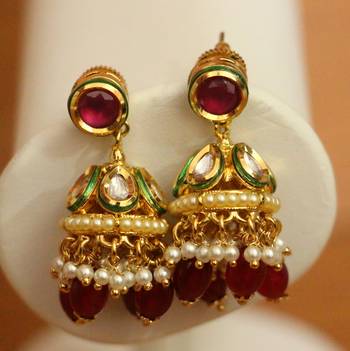Red jhumkas 1