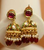 Red jhumkas