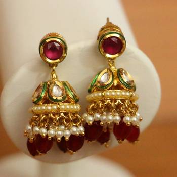 Red jhumkas 2