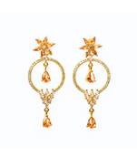 Orange Artificla earrings