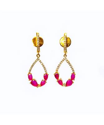 Pink Artificial earring 1