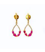 Pink Artificial earring