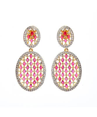 Pink  Artificial earring 1