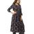 Women's Rayon Floral Printed Anarkali Navy Blue Kurta Palazzo Set