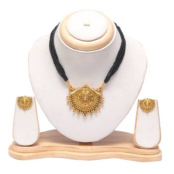 Choker mangalstura with earrings online 1
